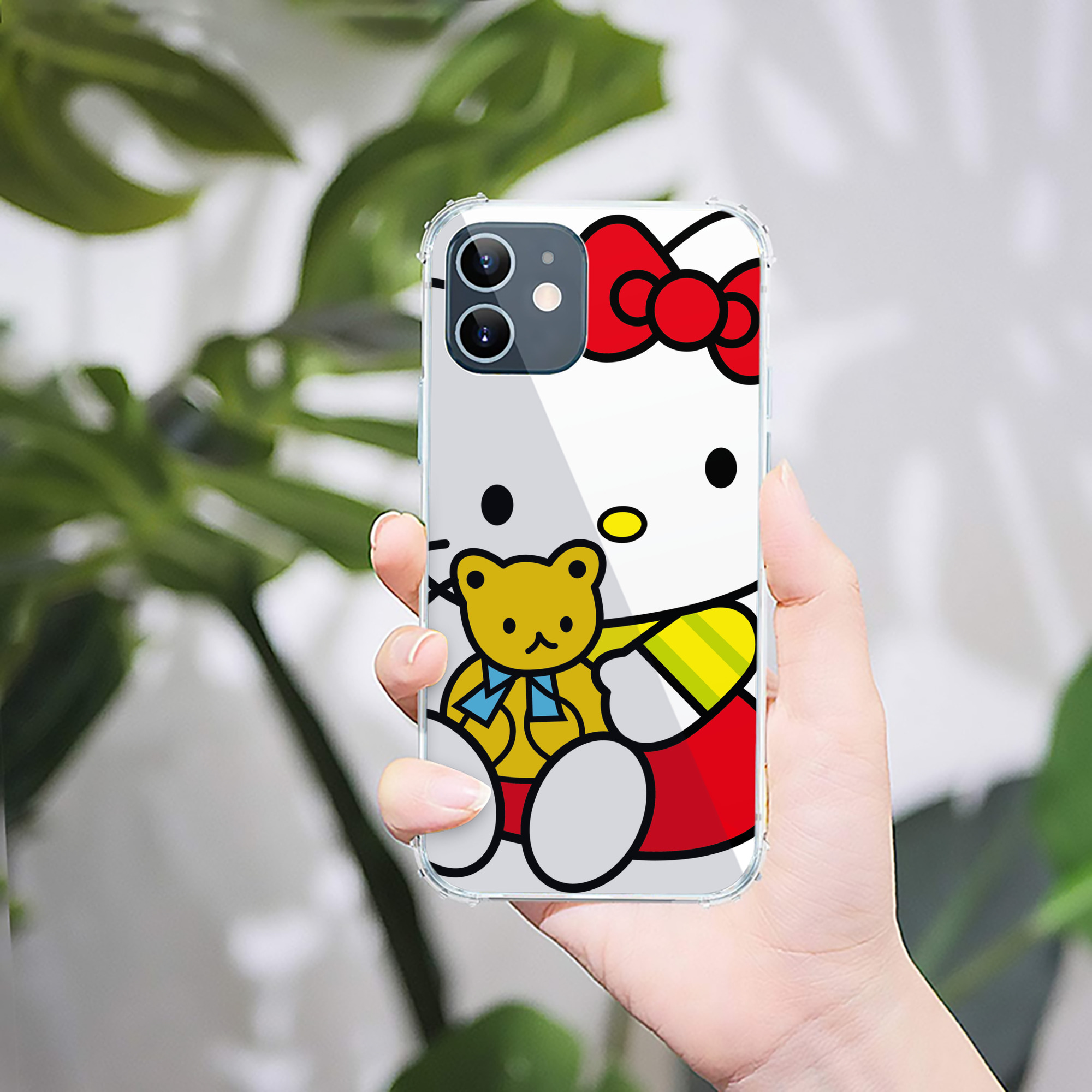 （画像用） Hello Kitty ハローキティ 【iPhone 12シリーズ対応】透明スマホケース（クリアソフトケース）